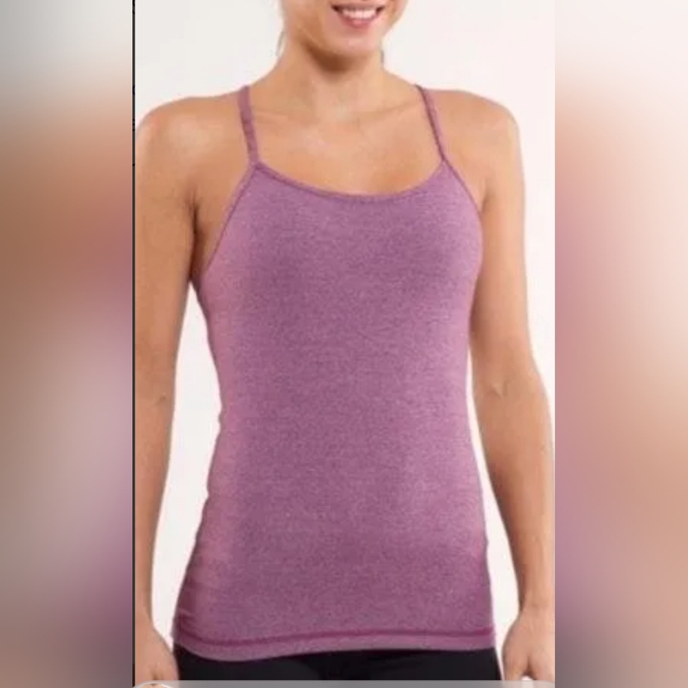 Lululemon Athletica Lavender Spaghetti Strap Women's Top - Picture 5 of 6